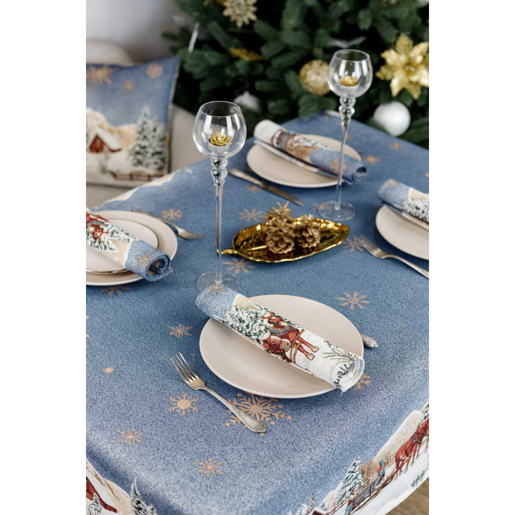 Скатертина Прованс гобеленова Блакитне сяйво 135х180см (4823093450219) - зображення 3