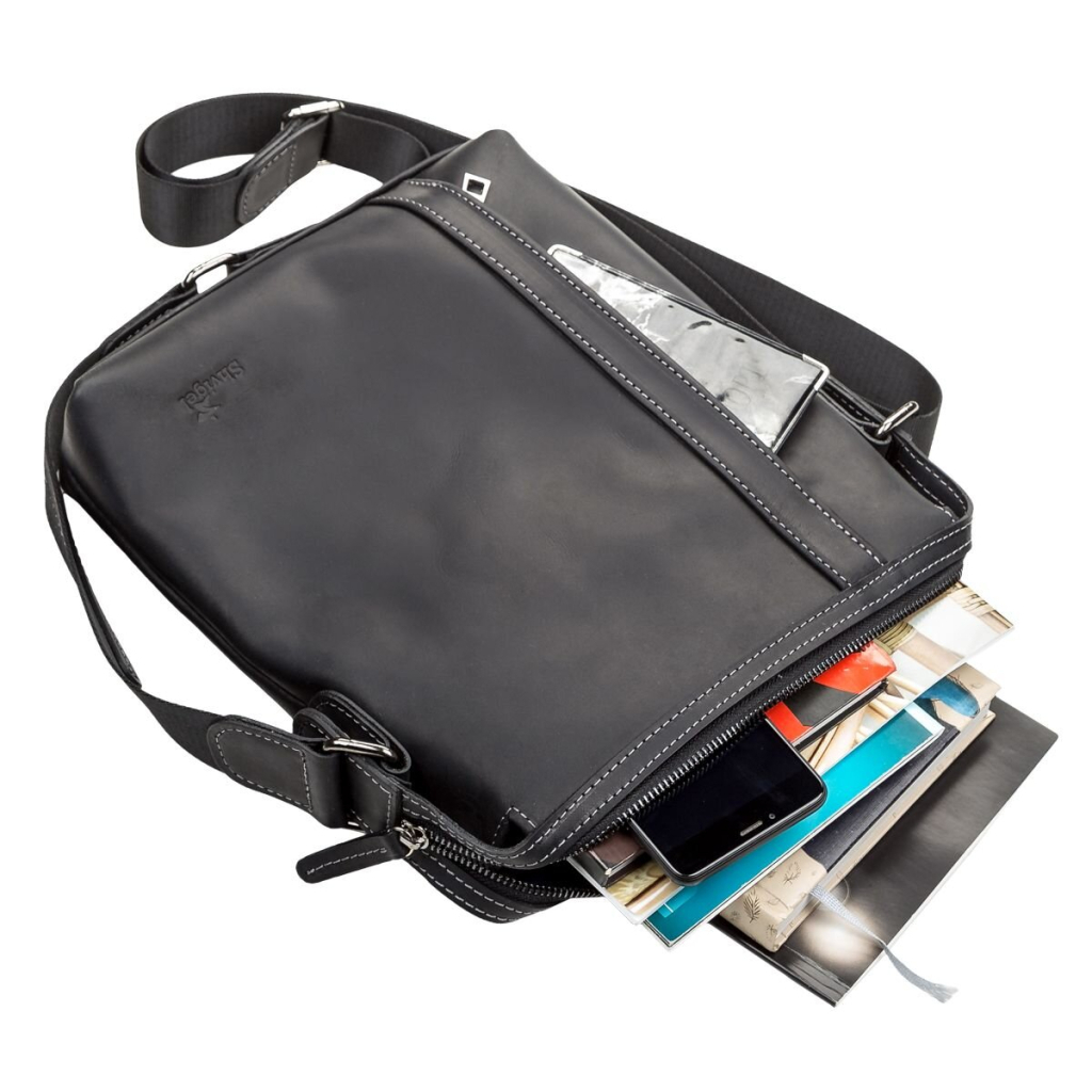 Сумка Shvigel Шкіряна Чорна (11098) - зображення 6