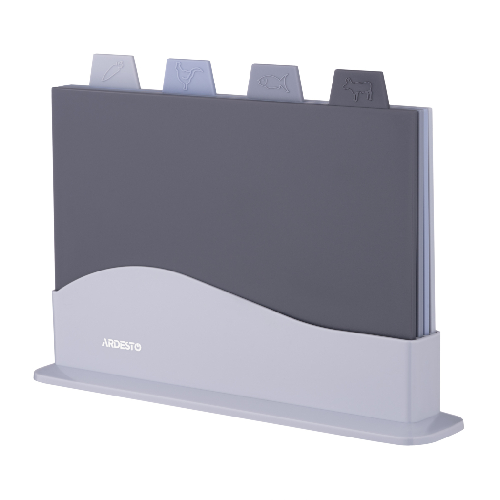 Дошка для нарізання Ardesto Fresh набір 4 шт на підставці (AR1404GB) - зображення 2