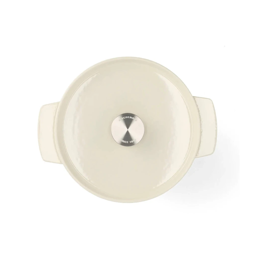 Каструля KitchenAid чавунна з кришкою 3,3 л Мигдалевий крем (CC006056-001) - зображення 3