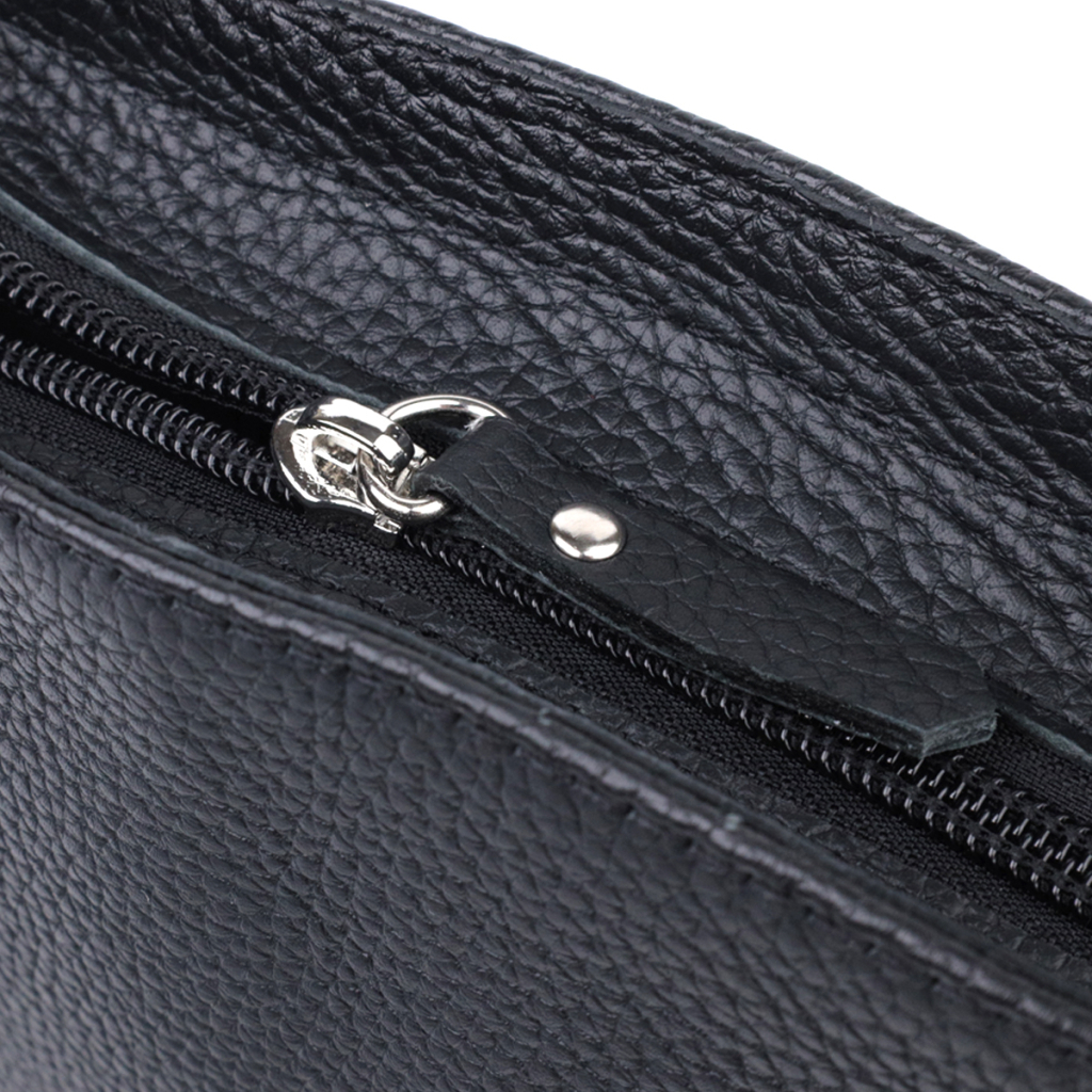 Сумка Shvigel З зернистої натуральної шкіри Чорна (22837) - зображення 6