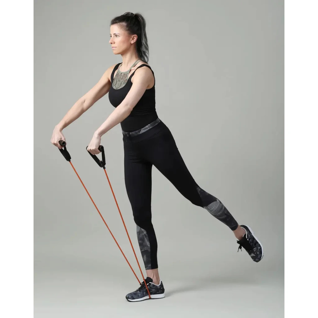 Еспандер U-Powex Resistance bands набір 5шт 150LB до 68кг (UP_1040_150LB) - зображення 11