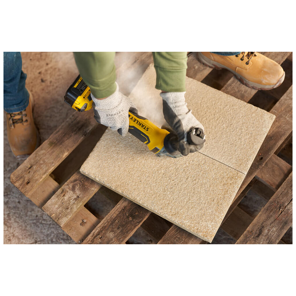 Шліфувальна машина Stanley кутова акум безщіткова FATMAX,Li-Ion V20, 18В, 2x4Ah, 8000об/хв, 125 мм, кейс (SFMCG700M2K) - зображення 5