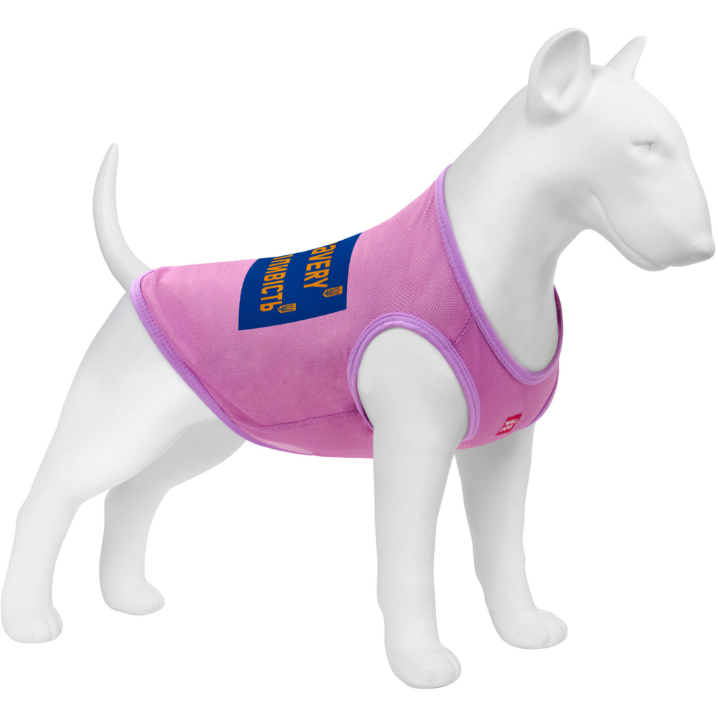 Борцівка для тварин WAUDOG Clothes "Сміливість" сітка L рожева (303-0231-7) - зображення 1