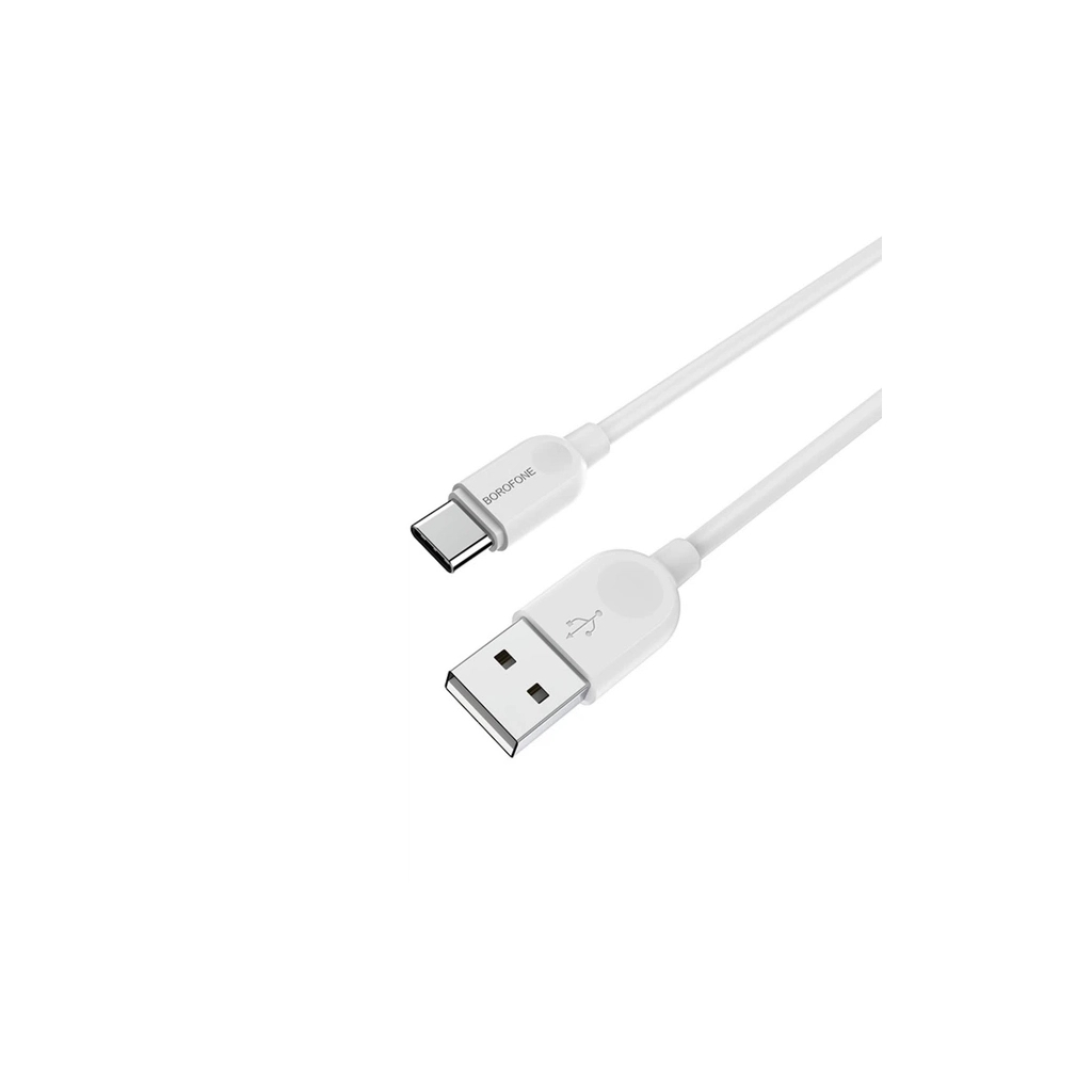 Дата кабель USB 2.0 AM to USB-C 3.0m 2.4A BX14 white BOROFONE (6957531090397) - зображення 4