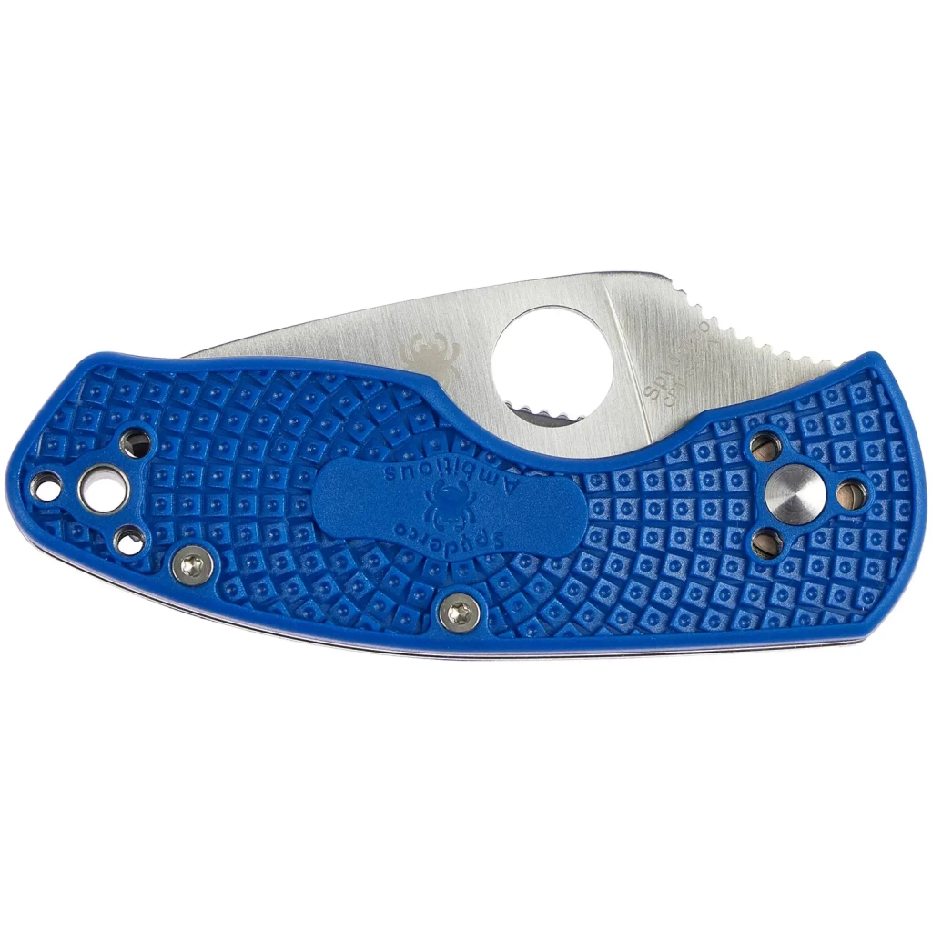 Ніж Spyderco Ambitious Serrated Lightweight S35VN Blue (C148SBL) - зображення 3