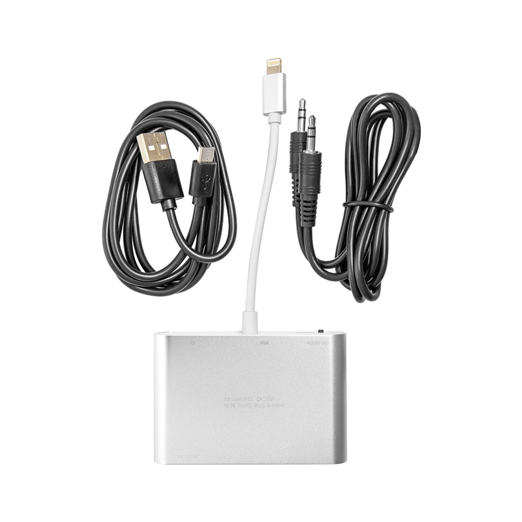 Перехідник Lightning (M) to HDMI, VGA, 3.5mм (F) PowerPlant (CA911929) - зображення 3