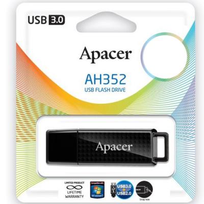 USB флеш накопичувач Apacer 64GB AH352 Black RP USB 3.0 (AP64GAH352B-1) - изображение 6