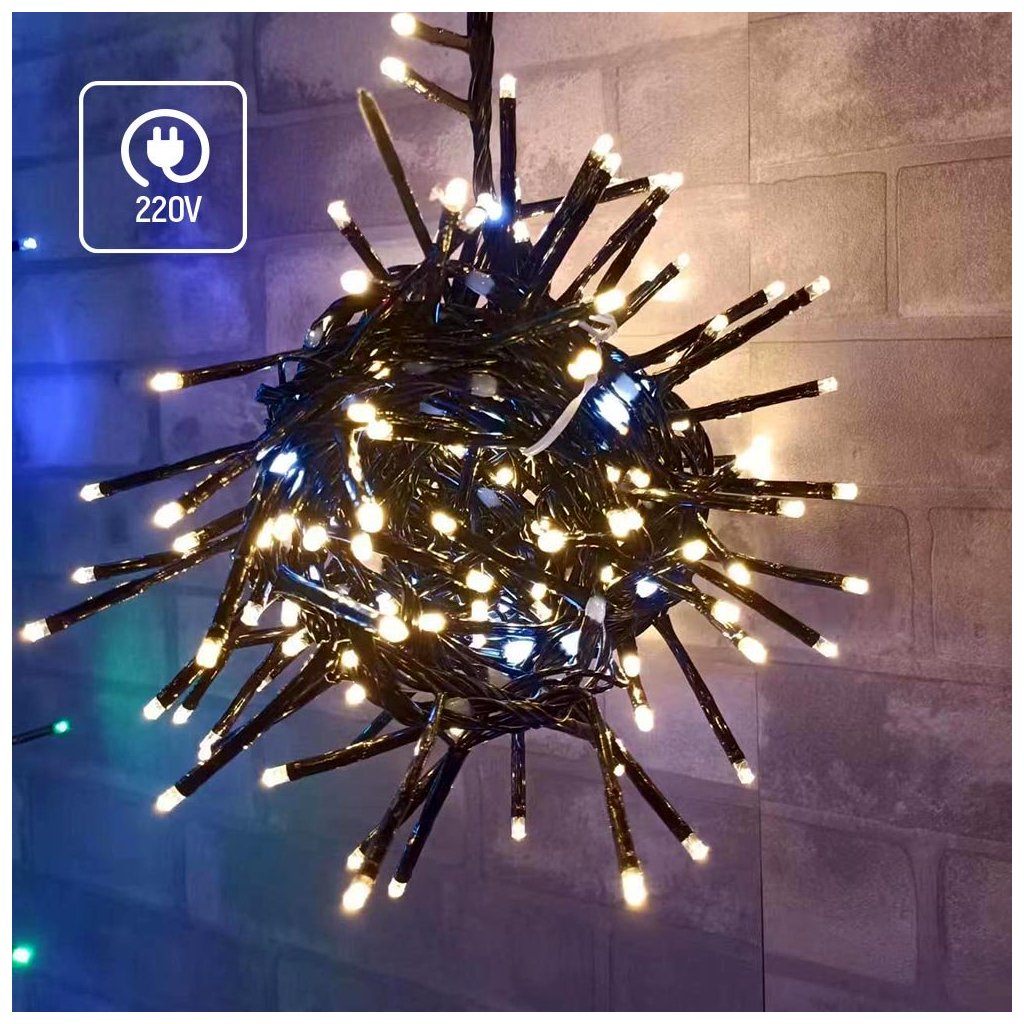 Гірлянда ColorWay Мішура-водоспад LED 250 5 м 150 теплий статичний+100 білий водоспад (CW-G-250L5VMC) - зображення 6