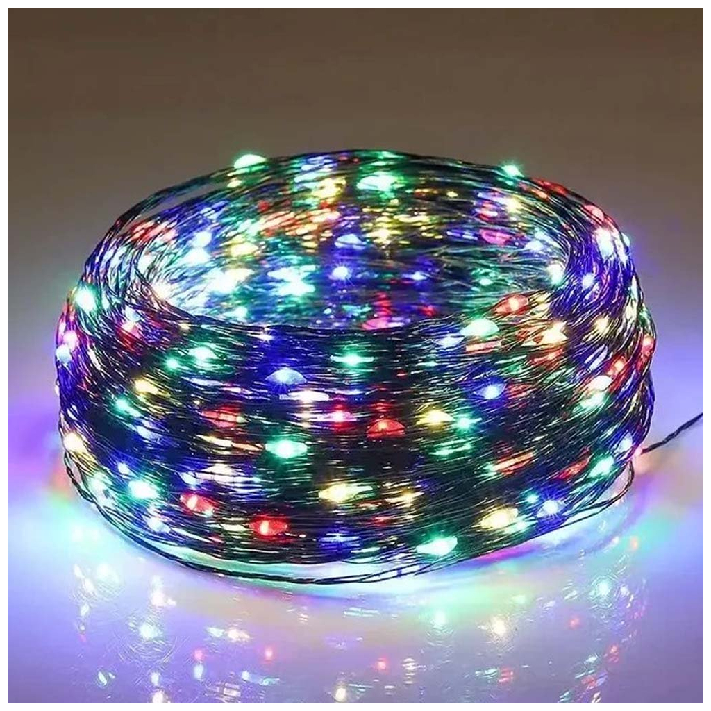 Гірлянда ColorWay Роса LED 100 10 м 8 функцій різнокольорова USB (CW-G-100L10NUMC) - зображення 4