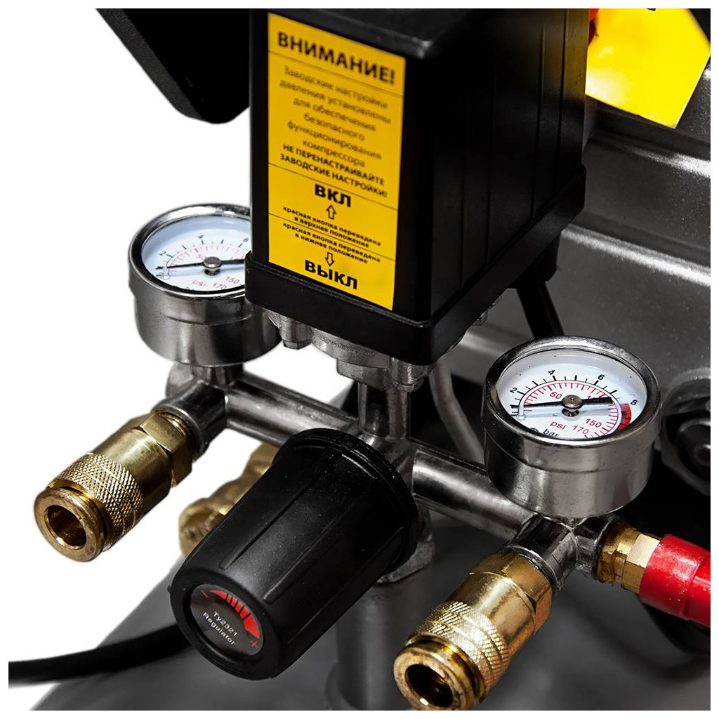 Компресор Sigma одноциліндровий 1.8кВт 230л/хв 8бар 50л (2 крана) (7043141) - зображення 6