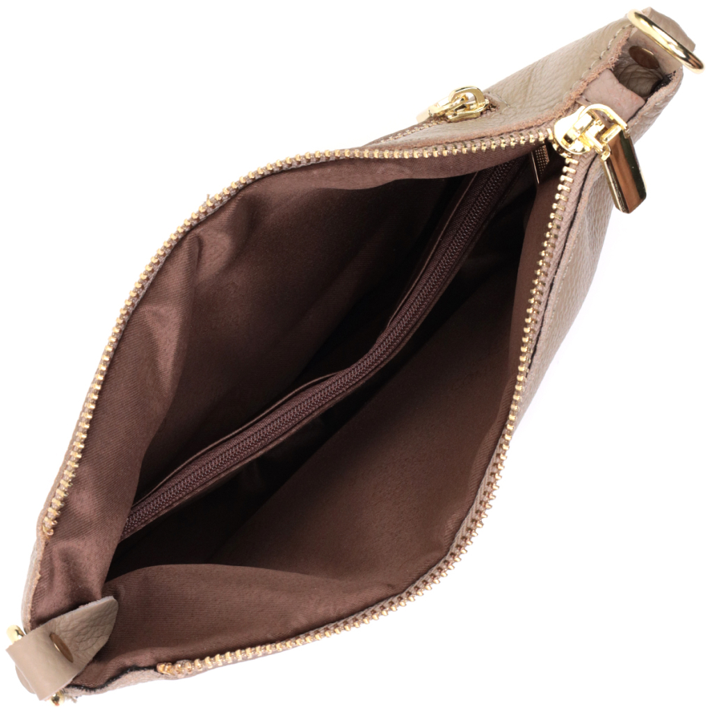 Сумка Vintage Жіноча з двома ременями з натуральної шкіри Бежева (22643) - зображення 7