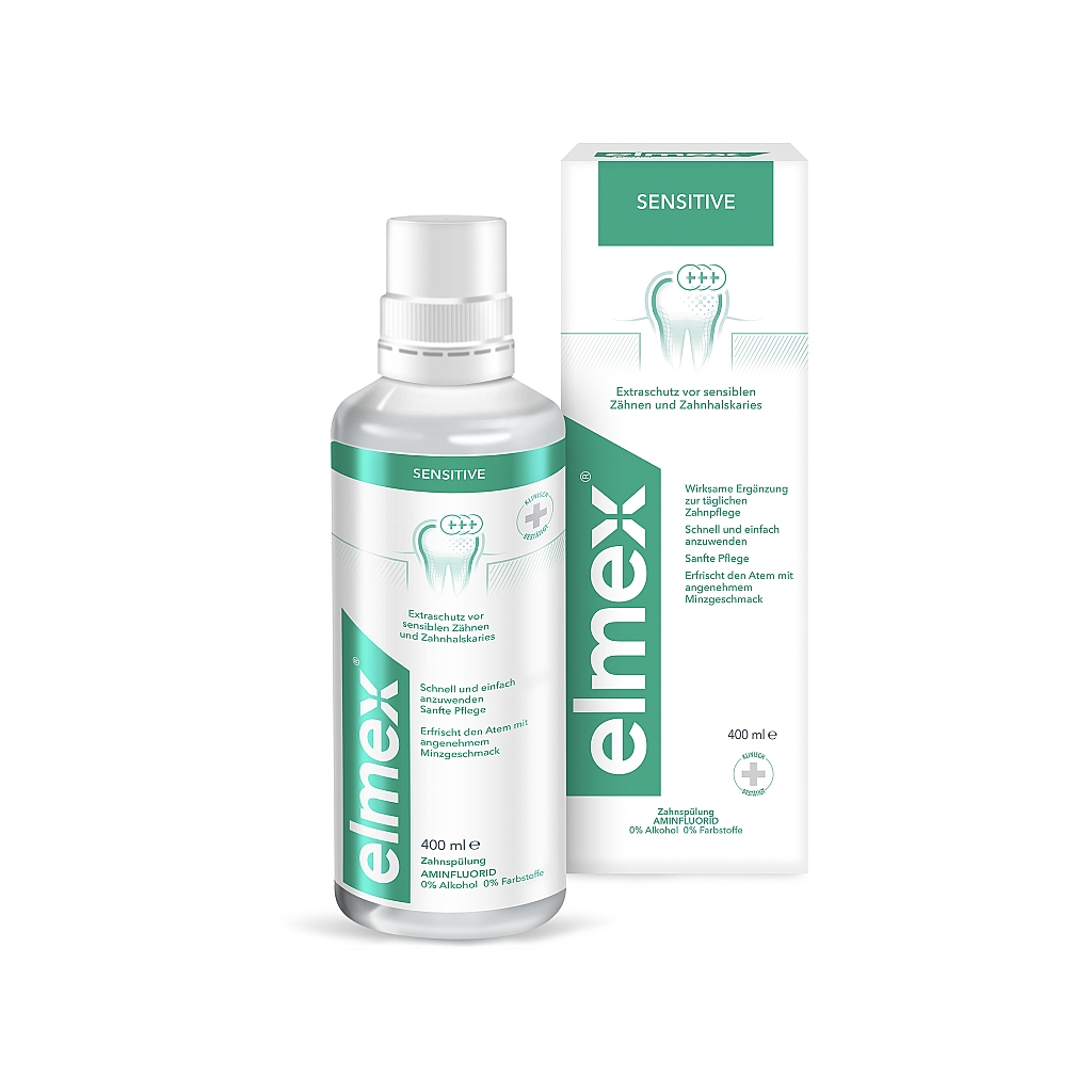 Ополіскувач для порожнини рота Elmex Sensitive для зниження чутливості зубів 400 мл (7610108059317) - зображення 1