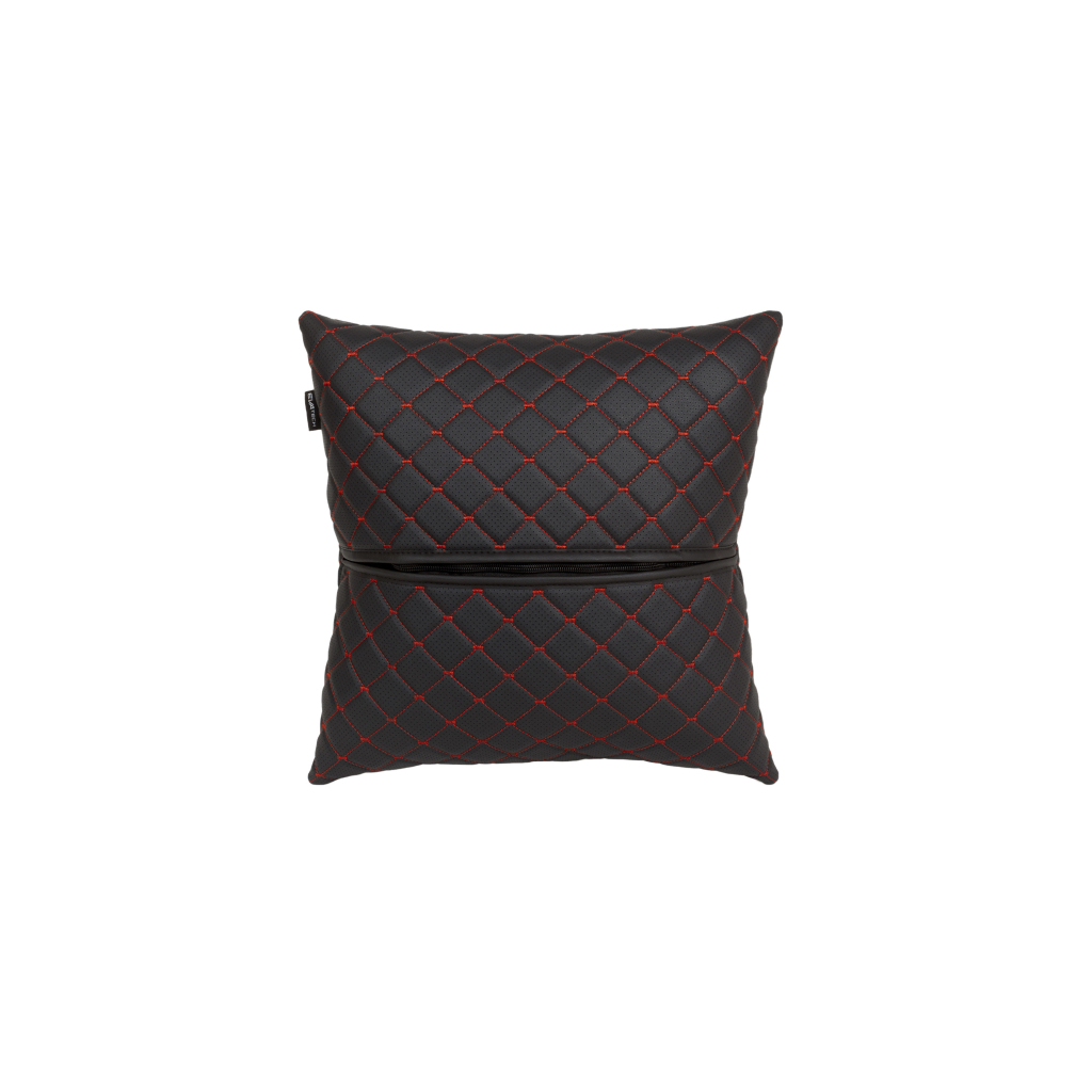 Подушка EVAtech ECO 40x40 см чорна з червоною ниткою (SPBCSBR) - зображення 2