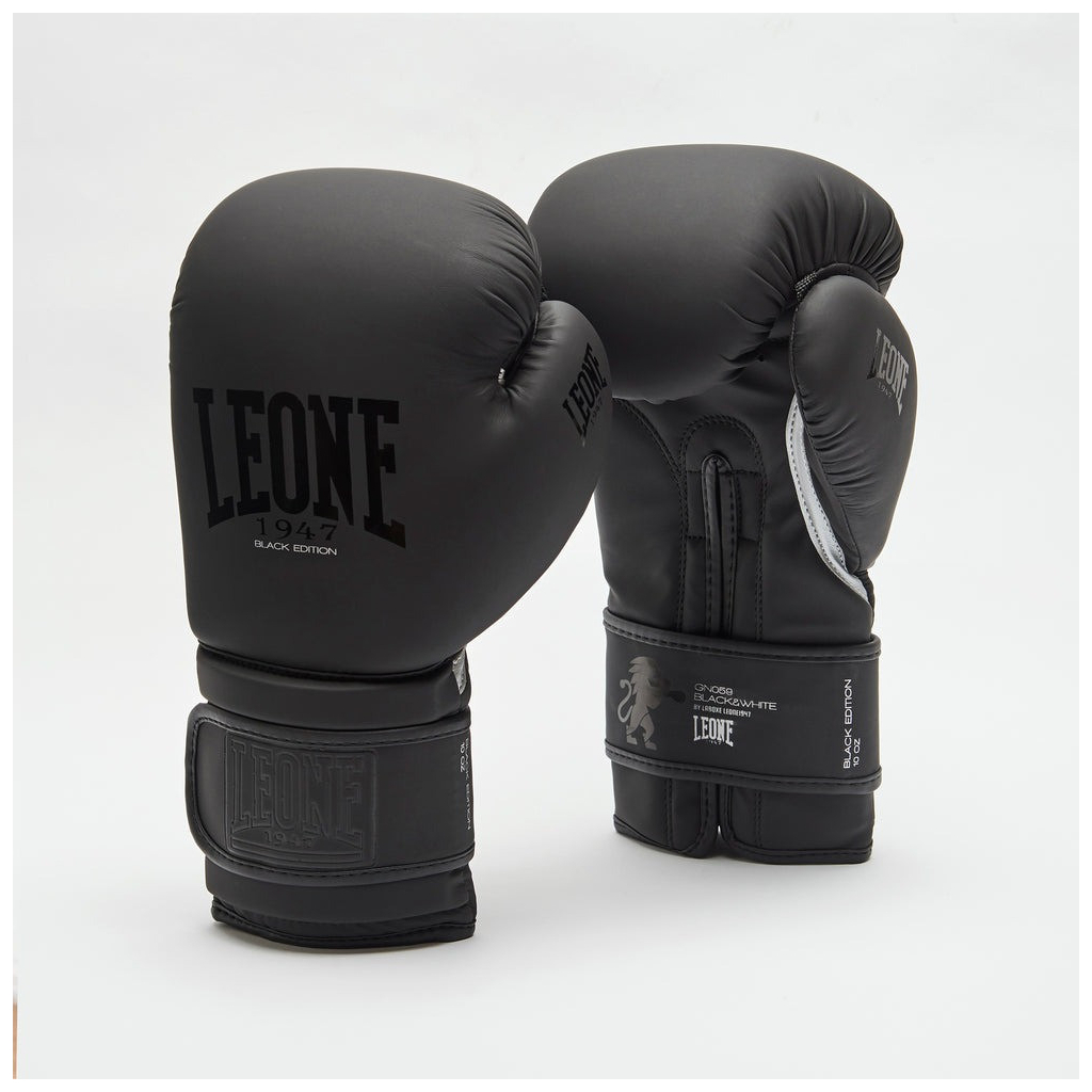 Боксерські рукавички Leone GN059 Black/White 10 унцій (GN059_Bl/White_10oz) - зображення 5