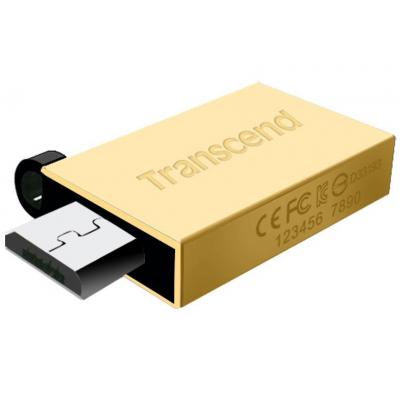 USB флеш накопичувач Transcend 64Gb JetFlash 380 Gold USB 2.0 (TS64GJF380G) - зображення 2