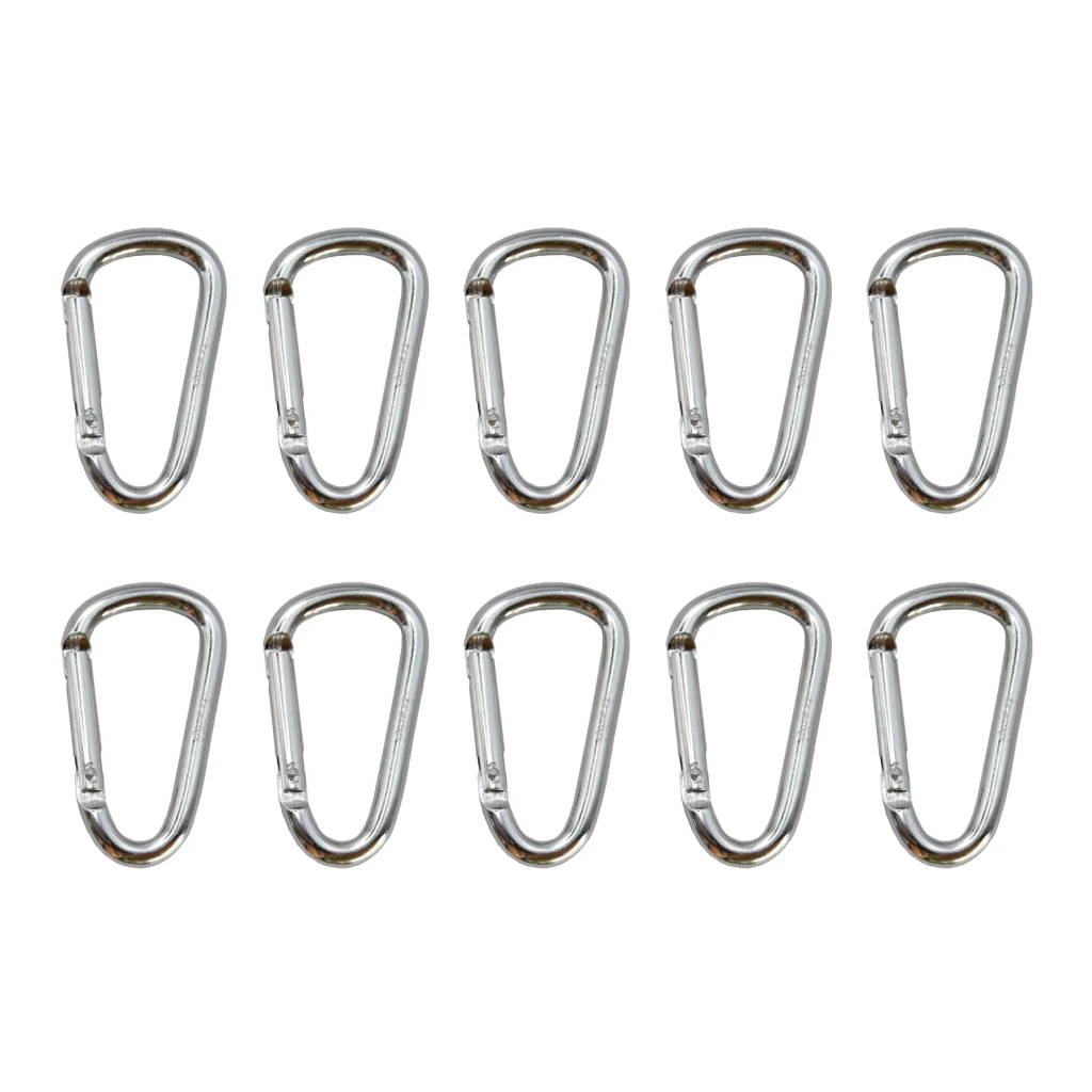 Карабін туристичний Tramp Набір 10 шт без муфти 6 cм Silver (UTRA-300-silver) - зображення 3