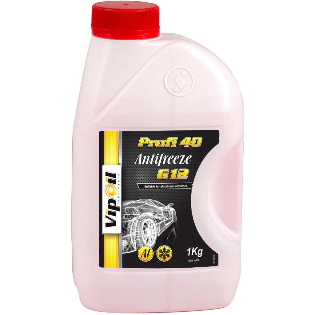 Антифриз VIPOIL G12 Profi 40 red 1кг (701402) - зображення 1