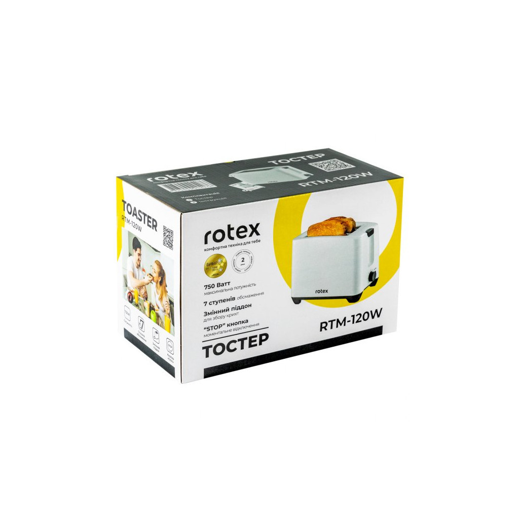 Тостер Rotex RTM120-W - зображення 4