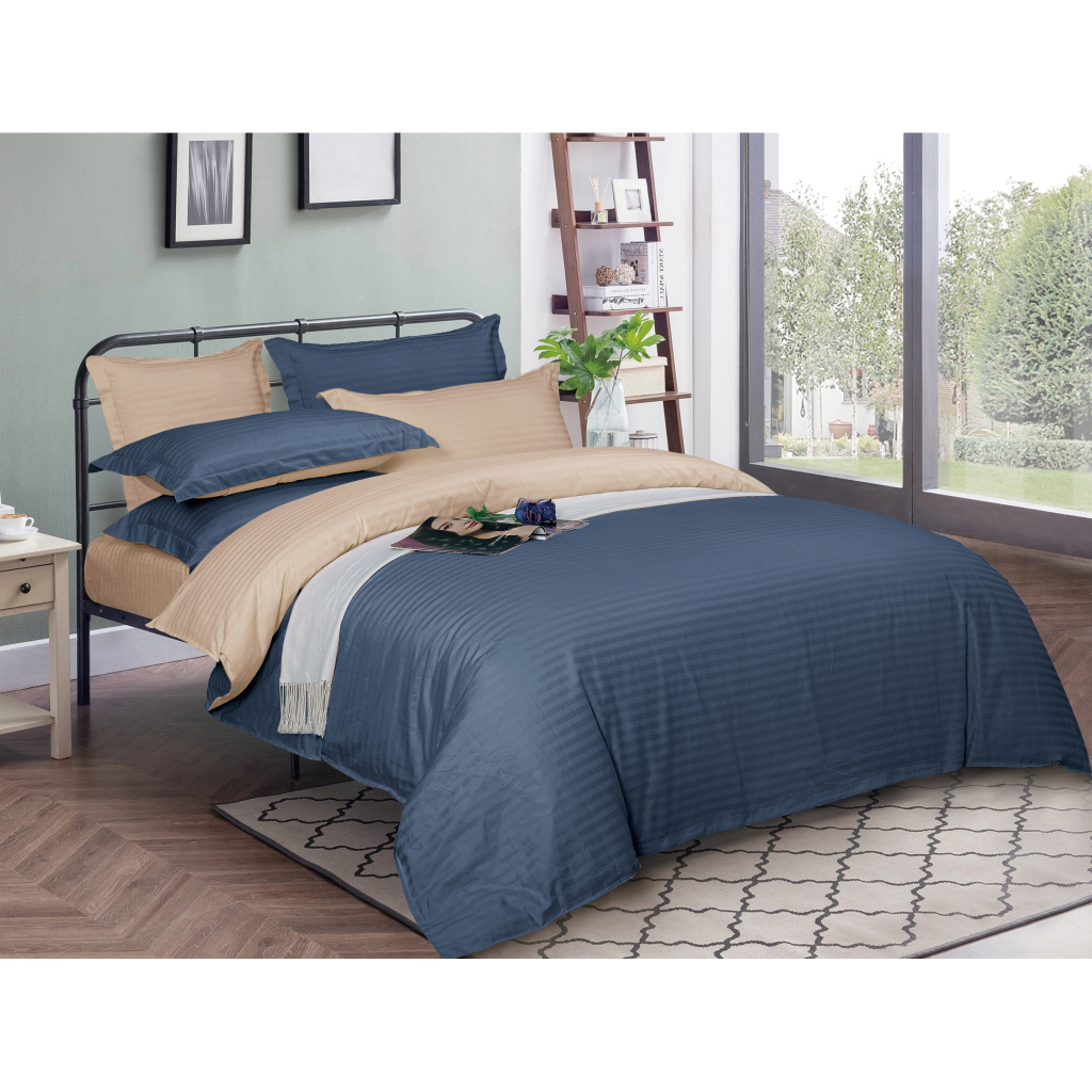 Постільна білизна MirSon Satin Stripe 30-0020 + 30-0004 Danelli 143х210 Сімейна (2200005264911) - изображение 1