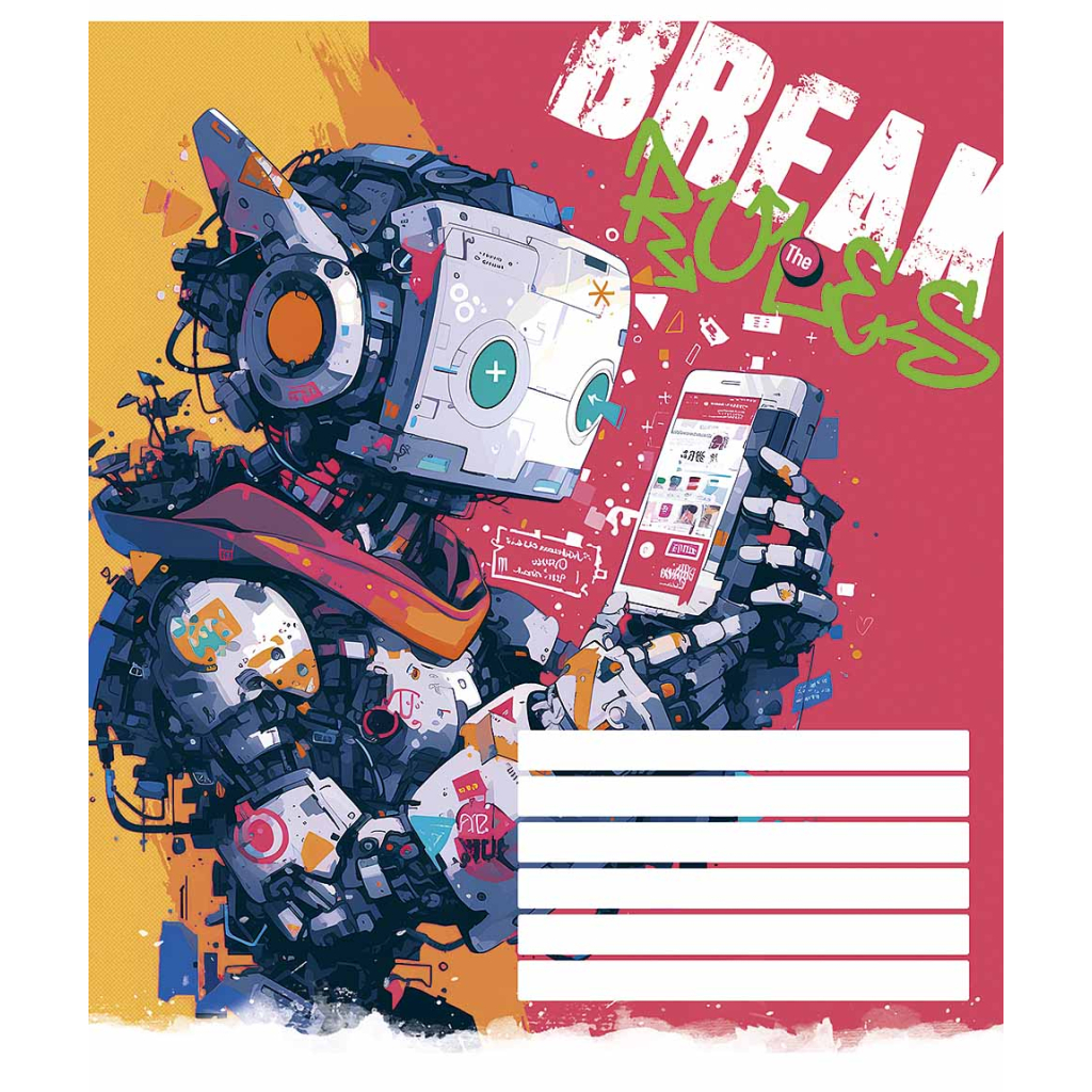 Зошит Школярик Break the rules 12 аркушів клітинка (012-3492K) - зображення 5