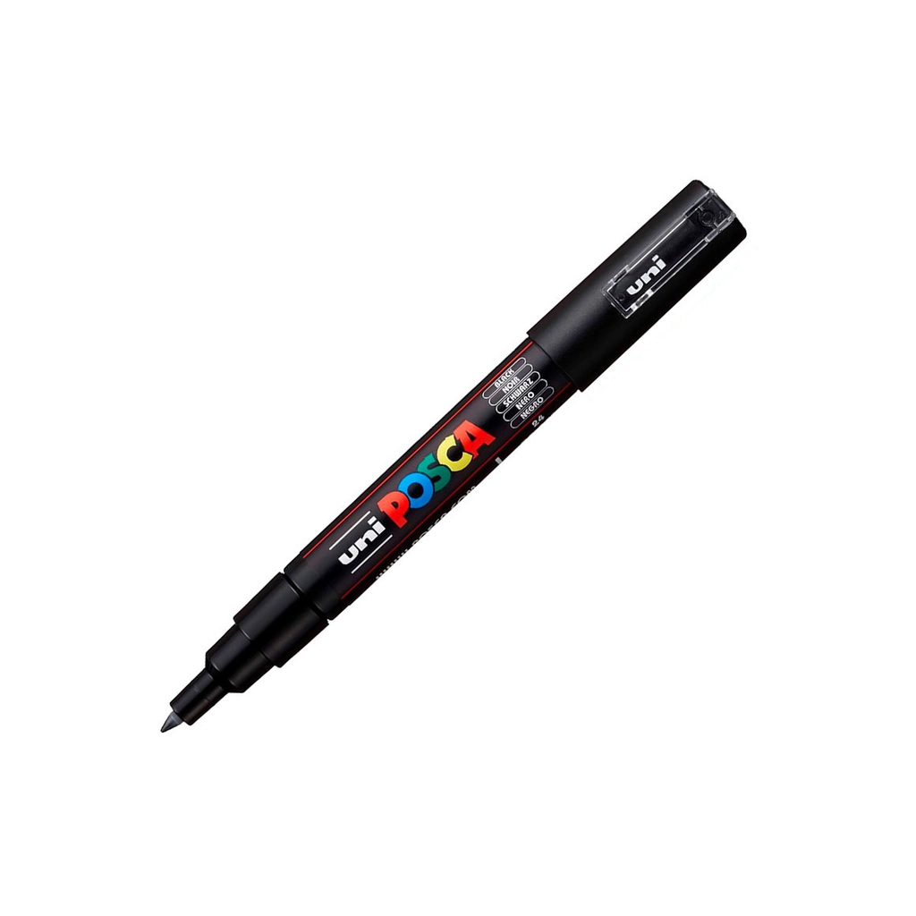 Маркер UNI Posca PC- 1MR 0.7 мм Чорний (PC-1M BLACK(N)) - зображення 1