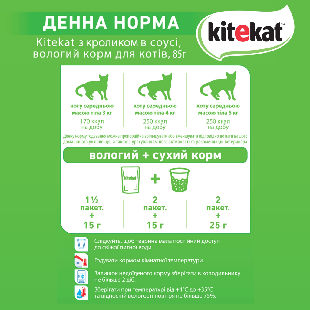 Вологий корм для кішок Kitekat з кроликом у соусі 85 г (5900951307324) - зображення 4