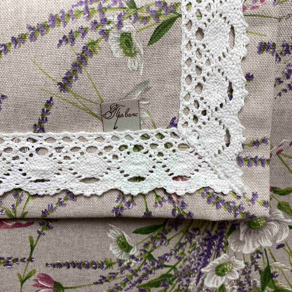 Доріжка на стіл Прованс Grosso з мереживом 140х40 см (17525) - зображення 4