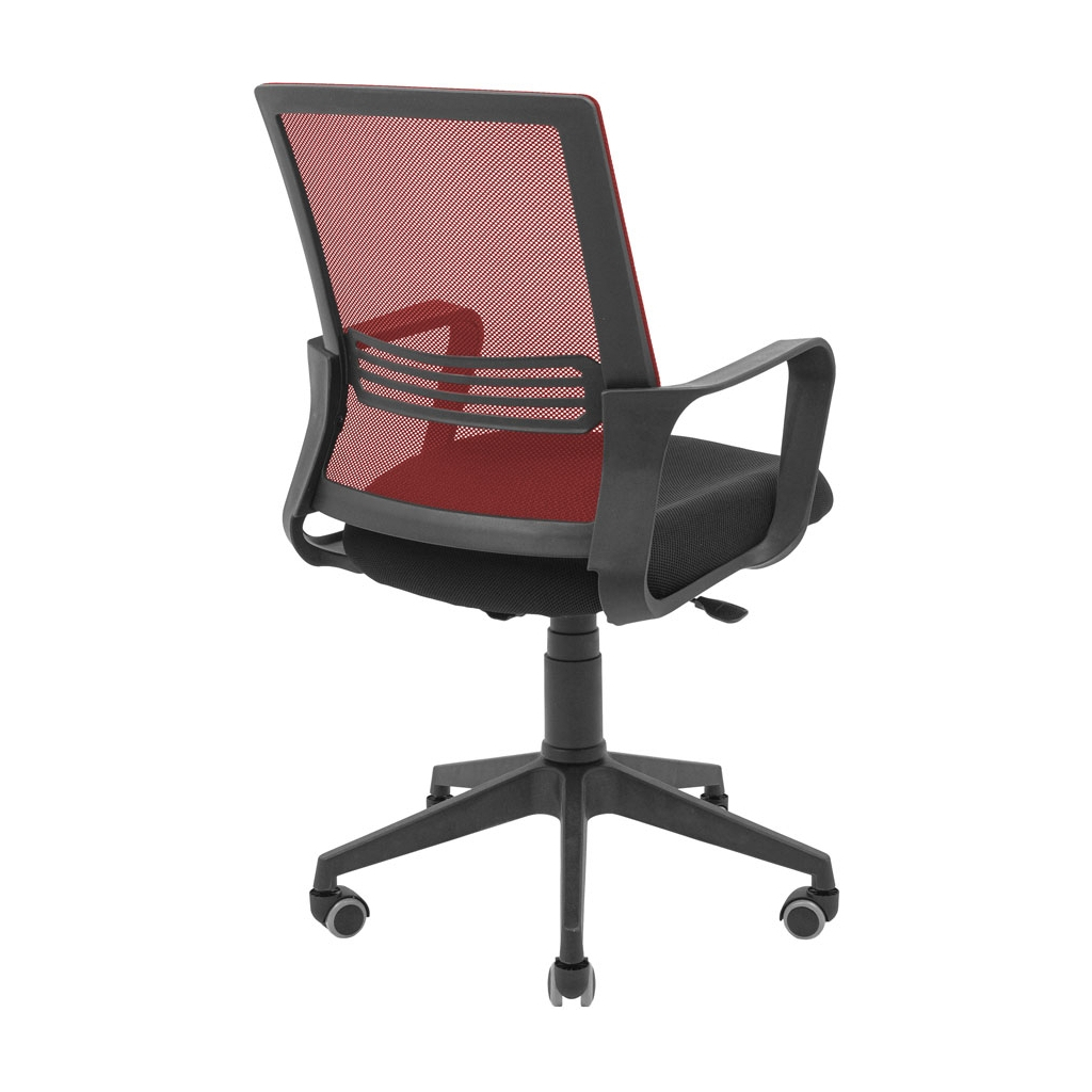 Офісне крісло Richman Джина Пластик Піастра Сітка чорна + червона (ADD0003120) - зображення 3
