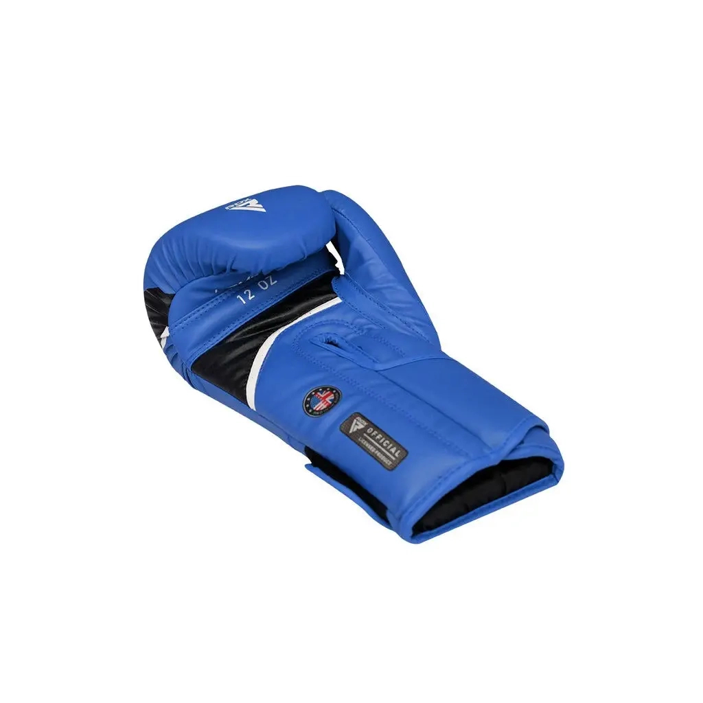 Боксерські рукавички RDX Aura Plus T-17 Blue/Black 14 унцій (BGR-T17UB-14OZ+) - зображення 4