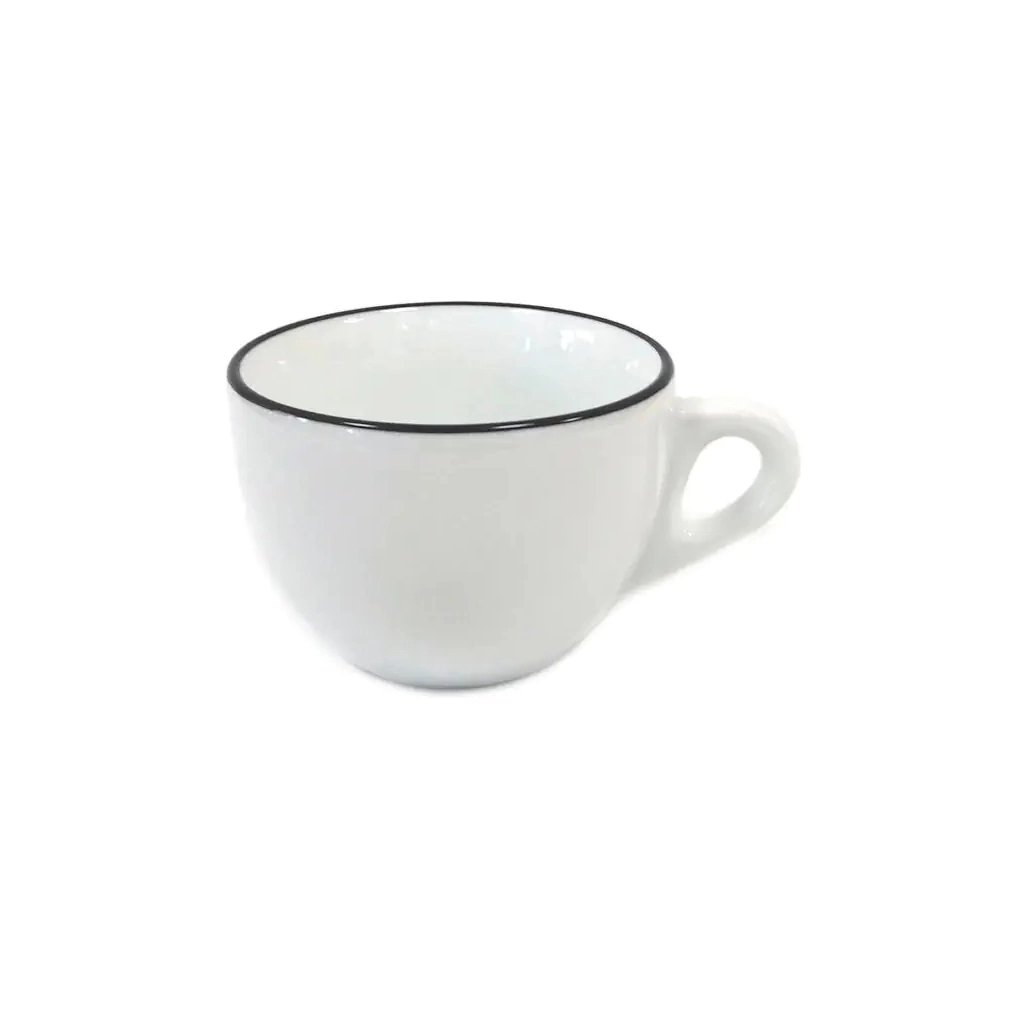 Чашка Ancap caffe latte 350 мл, серія Verona Colored Rims Black (37571) - зображення 1