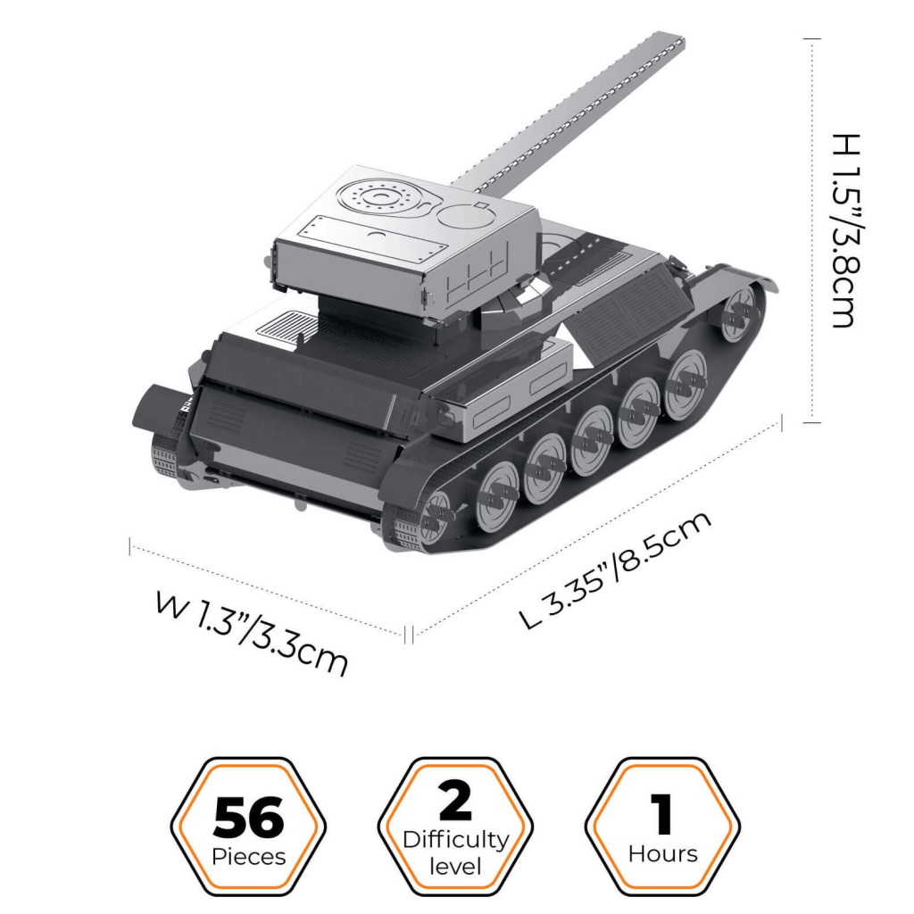 Конструктор Metal Time колекційна модель AMX-13/75 (MT068) - зображення 2