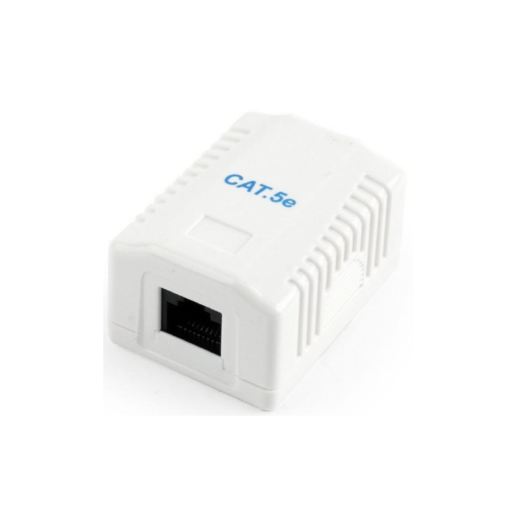 Комп'ютерна розетка Cablexpert RJ45x1 UTP, cat.5e (NCAC-1U5E-01) - зображення 1