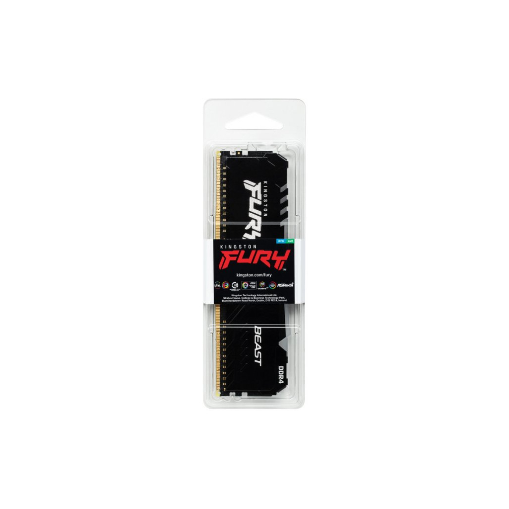 Модуль пам'яті для комп'ютера DDR4 32GB 3000 MHz FURY Beast RGB Kingston Fury (ex.HyperX) (KF430C16BBA/32) - зображення 5