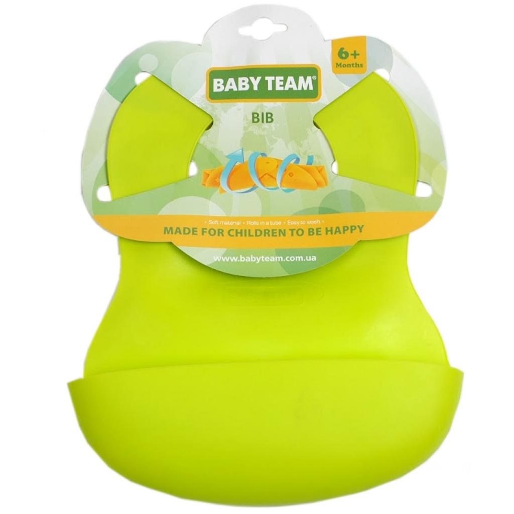 Нагрудничок Baby Team гумовий (6500_салатовый) - зображення 2