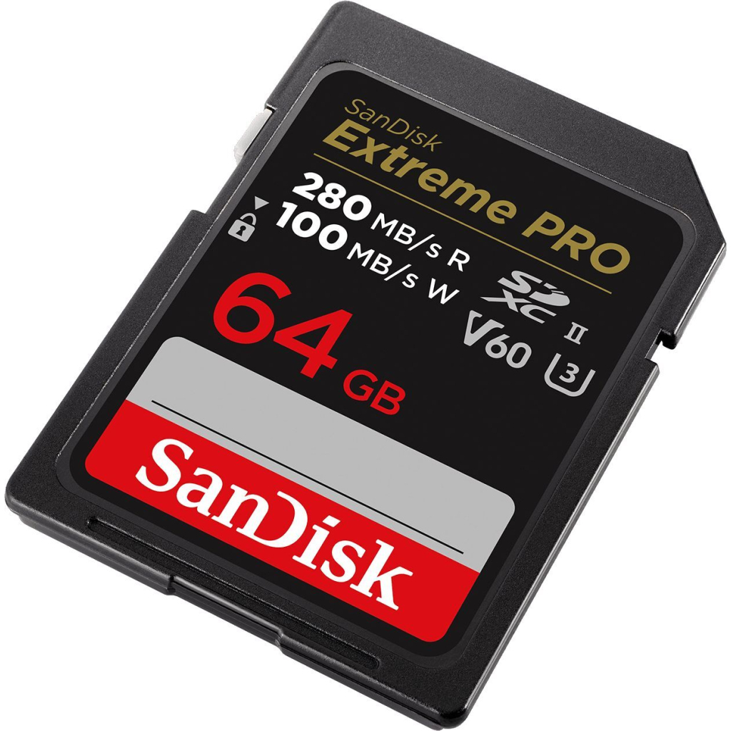 Карта пам'яті SanDisk 64GB SD class 10 UHS-I U3 V60 R280/W100MB/s Extreme PRO (SDSDXEP-064G-GN4IN) - зображення 2