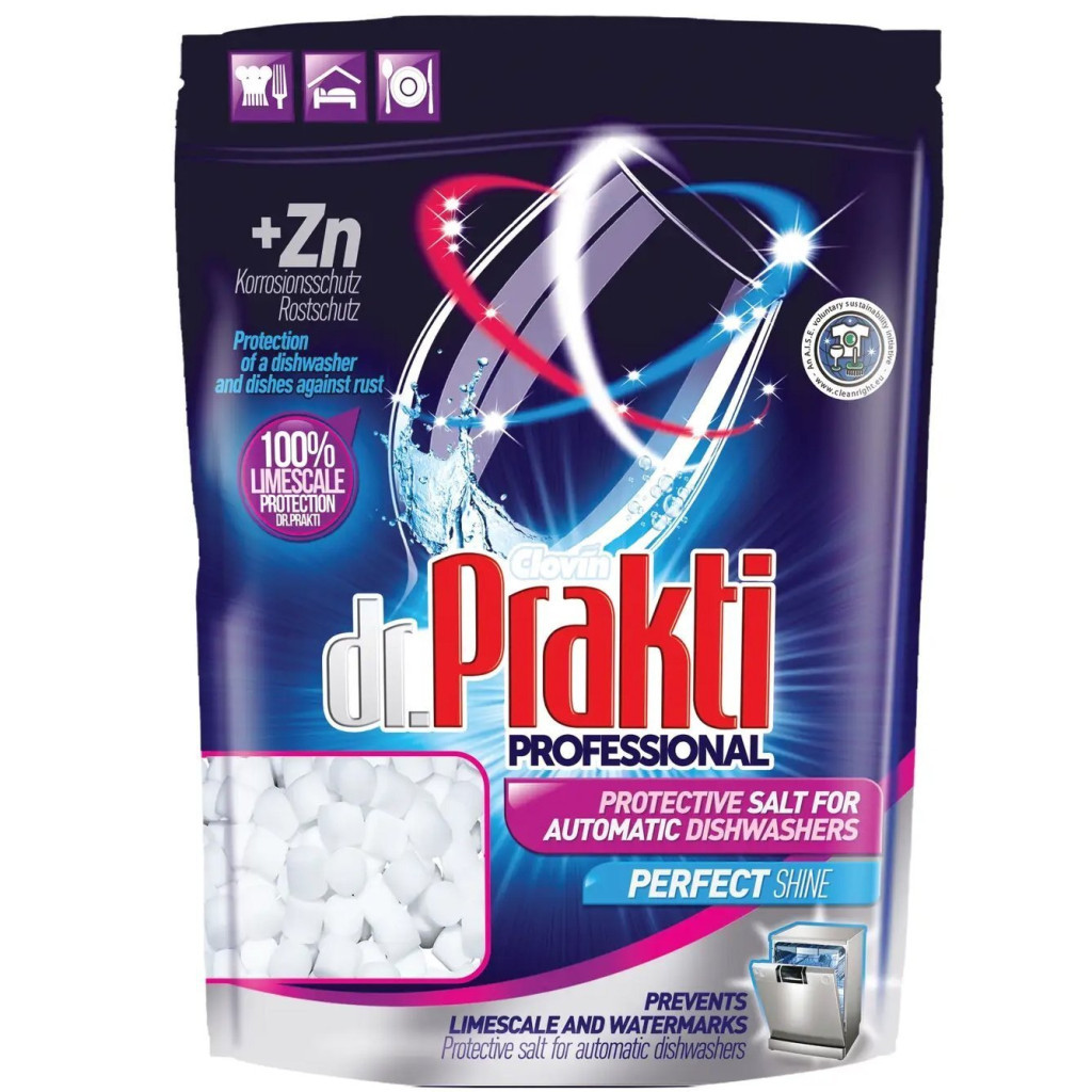 Сіль для посудомийних машин Dr. Prakti У міні-таблетках 1.5 кг (5900308777763) - зображення 1