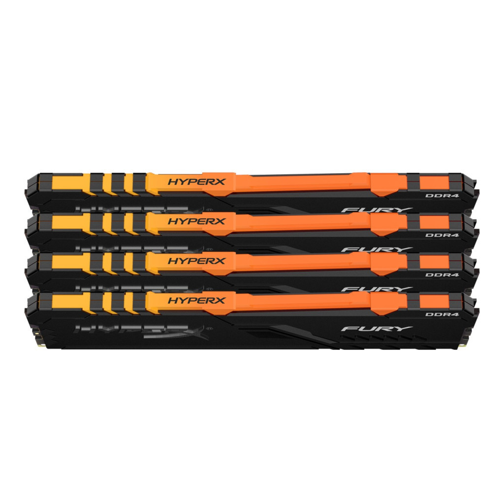 Модуль пам'яті для комп'ютера DDR4 128GB (4x32GB) 3200 MHz HyperX Fury RGB Kingston Fury (ex.HyperX) (HX432C16FB3AK4/128) - зображення 3