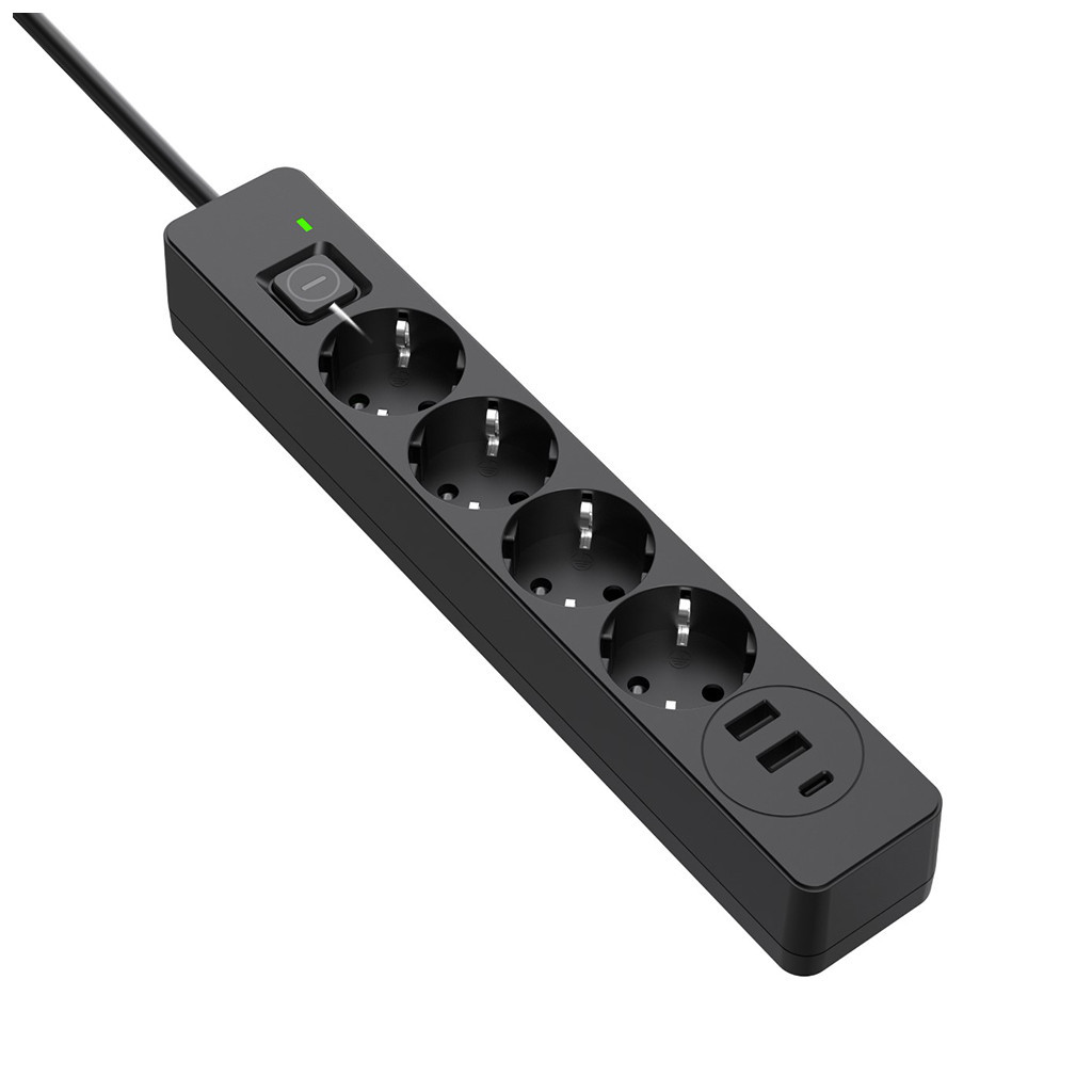 Мережевий фільтр живлення ColorWay  4 розетки/3USB 2M (CW-CHE432PDB) - зображення 1