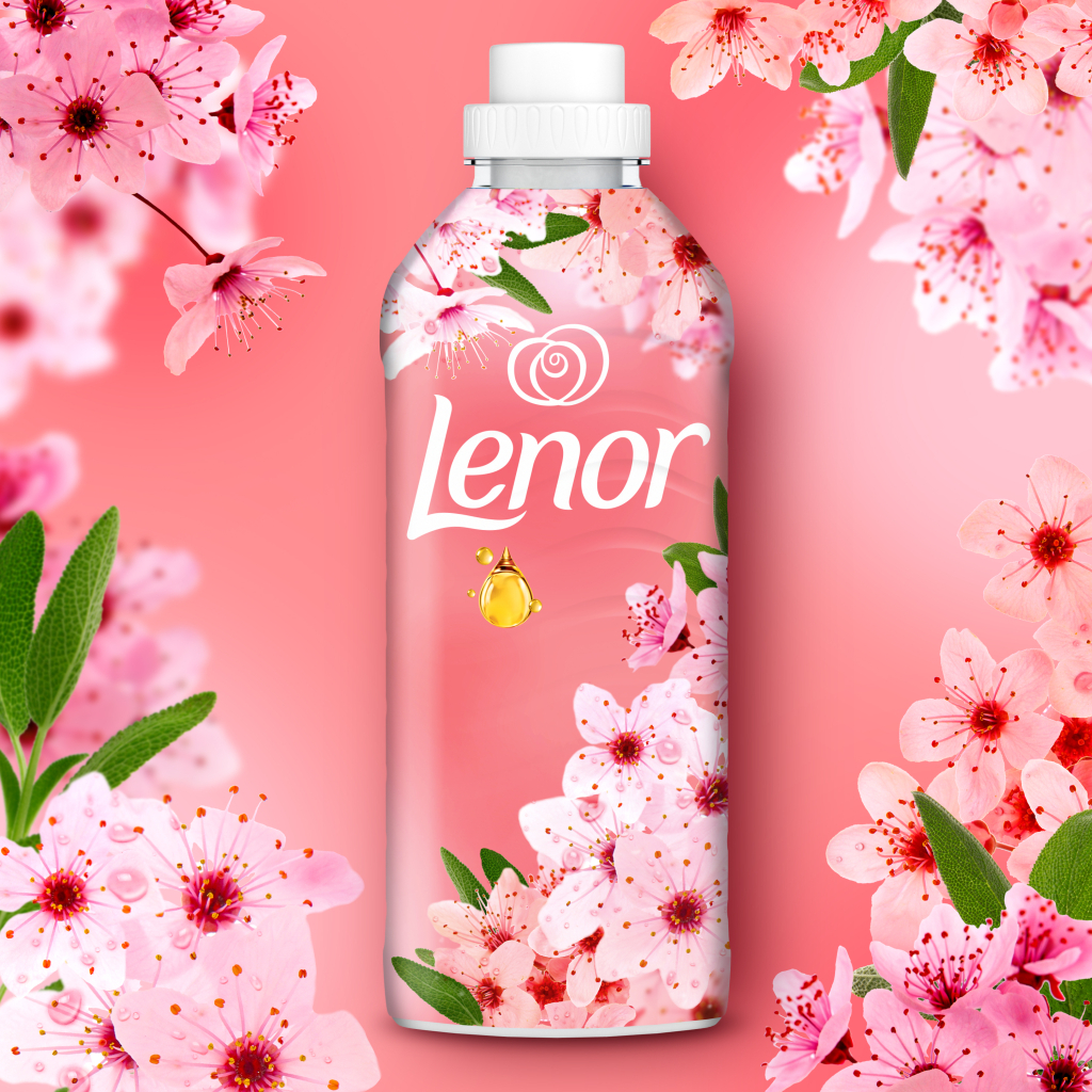 Кондиціонер для білизни Lenor Вишневий цвіт та Шавлія 1200 мл (8700216326612) - зображення 3