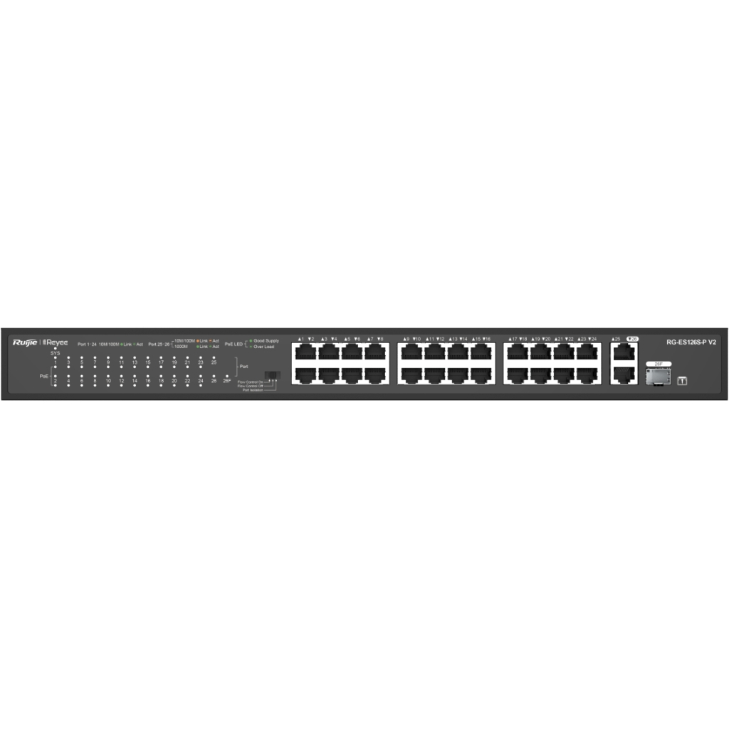 Комутатор мережевий Ruijie Networks RG-ES126S-P V2 - зображення 4