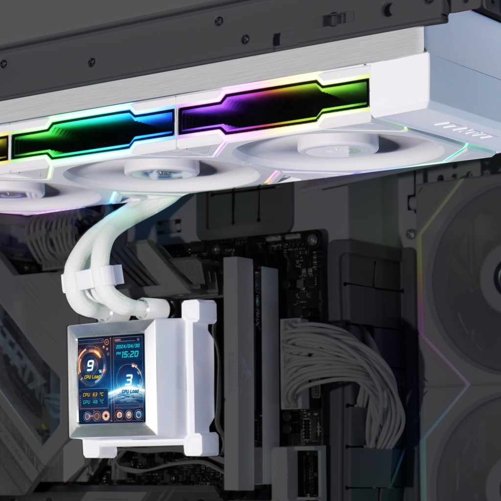 Система рідинного охолодження Lian Li HydroShift LCD 360TL, White (G89.GHSLCD36TW.00) - зображення 5