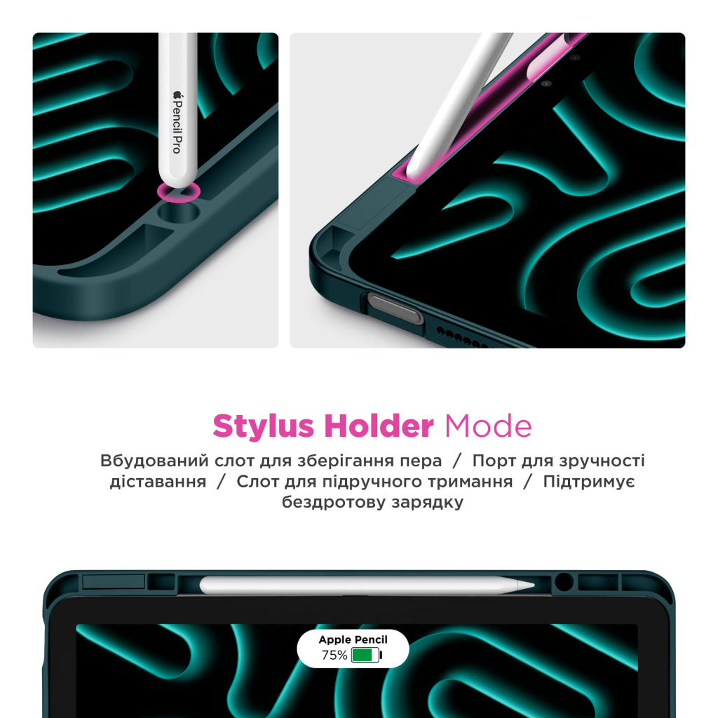 Чохол до планшета Armorstandart Y-Type PEN Samsung Galaxy Tab S10 FE+ Pine Green (ARM85533) - зображення 4