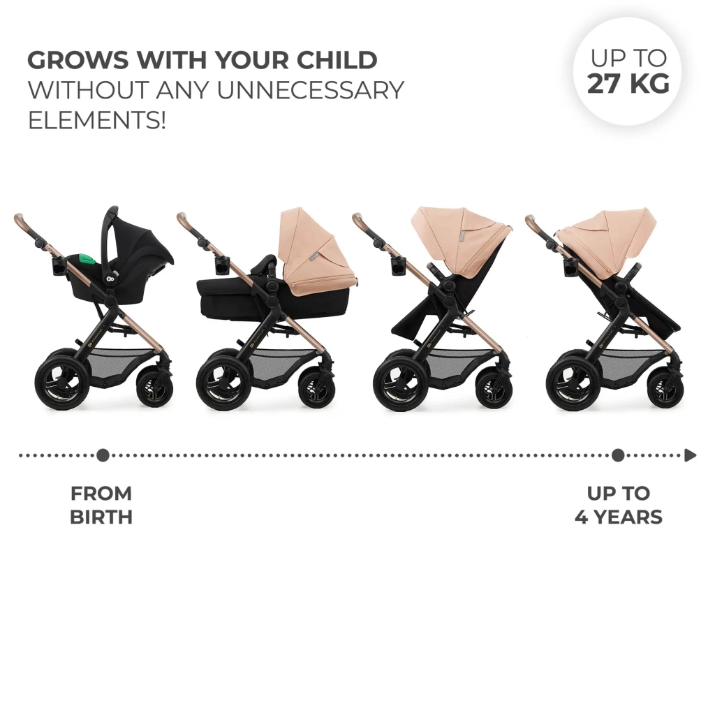 Коляска Kinderkraft 3 в 1 Moov 2 Air Sand Beige (KSMOOV02BEG0000) (5902533925773) - зображення 12