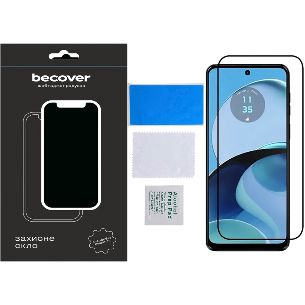 Скло захисне BeCover Motorola Moto G14 Black (709935) - зображення 3