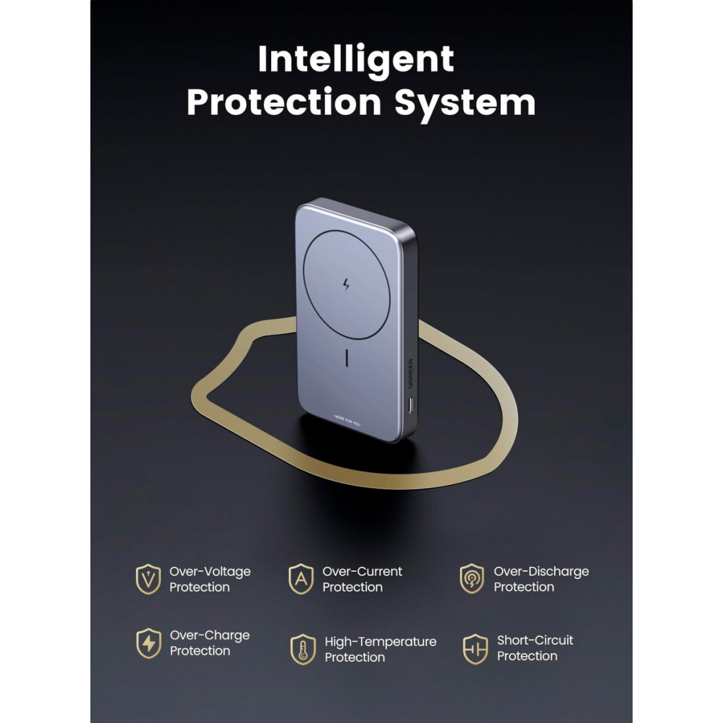 Батарея універсальна Ugreen 10000mAh 20W Mini Magnetic Wireless (15086) (PB206) - зображення 9