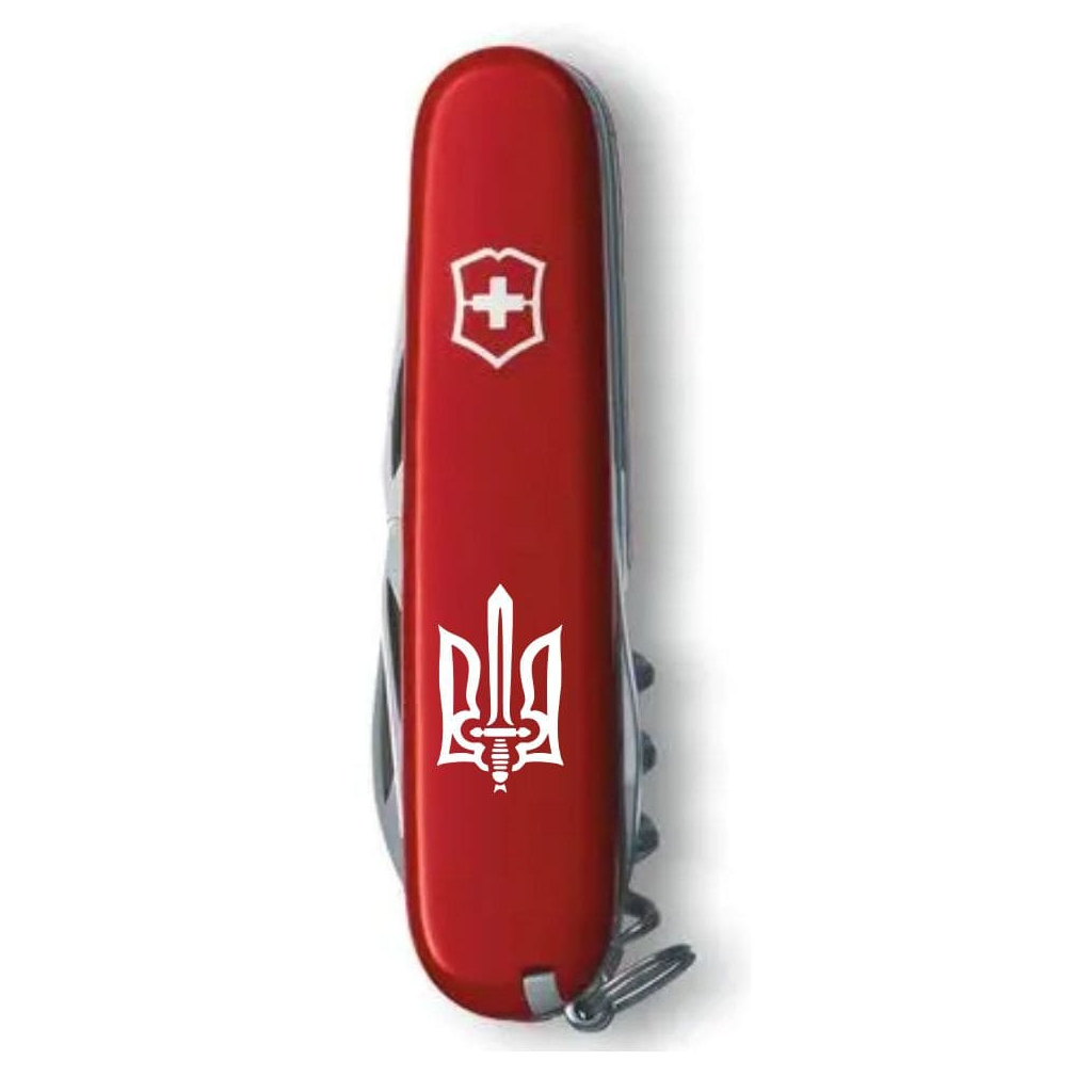 Ніж Victorinox Climber Ukraine Red "Тризуб ОУН" (1.3703_T0300u) - зображення 5