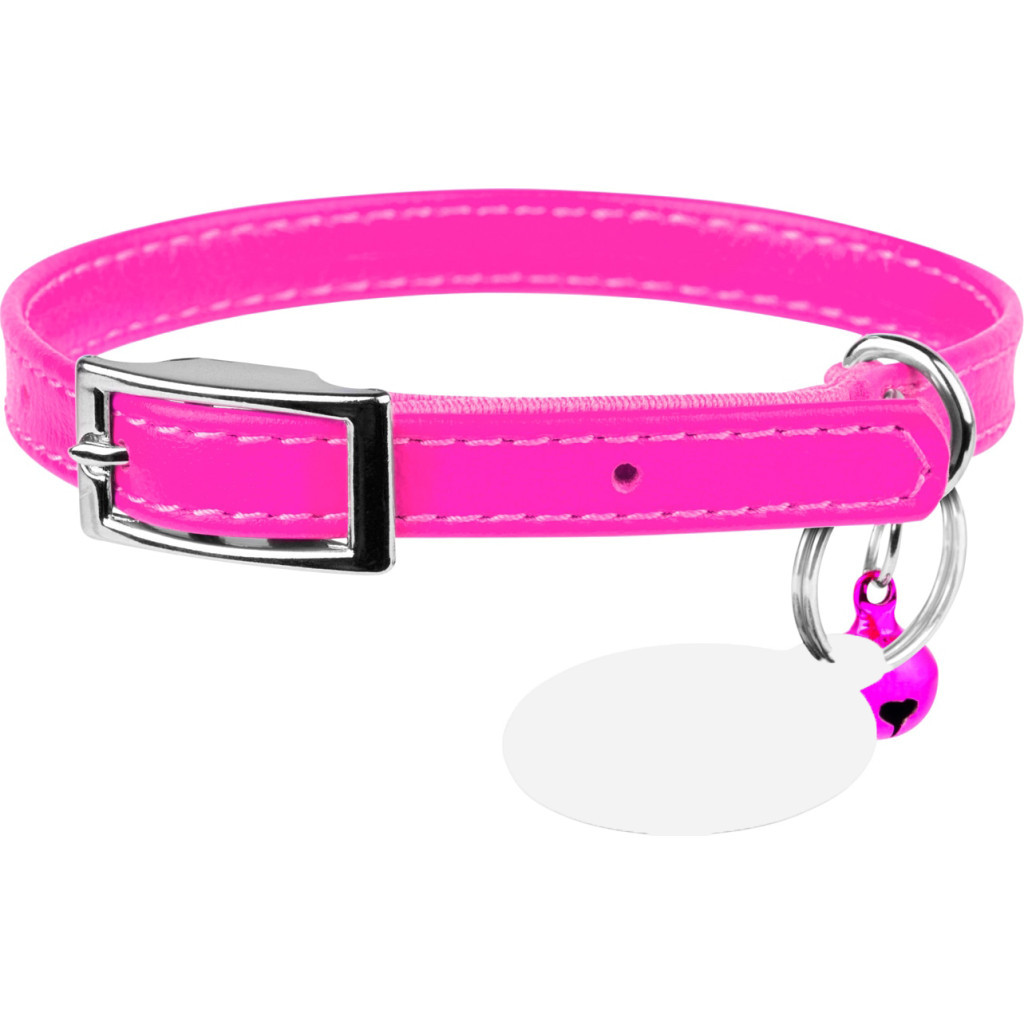 Нашийник для тварин WAUDOG Glamour з QR паспортом Д 17-20 см рожевий (32757) - зображення 1