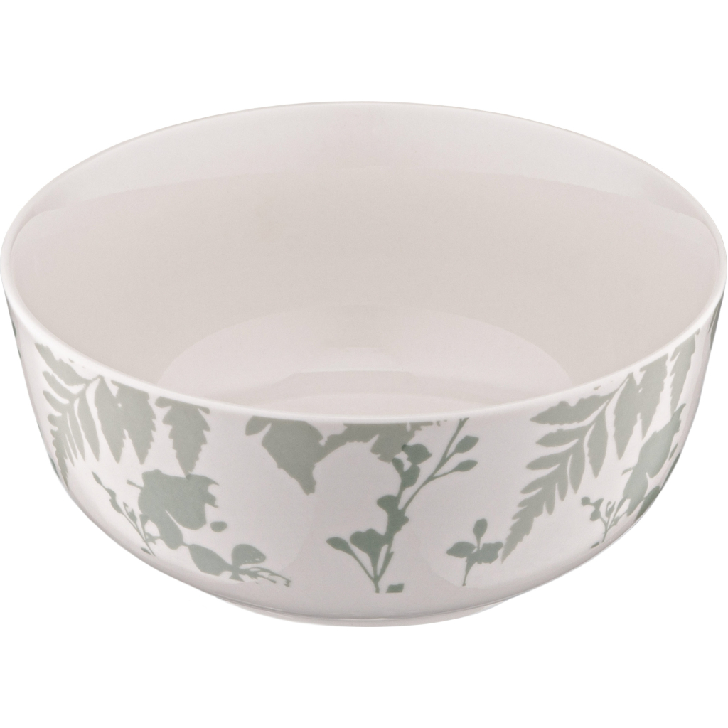 Салатник Ardesto Capri 510мл, 13.8см, порцеляна, біло-зелений (AR0414CWG) - зображення 2