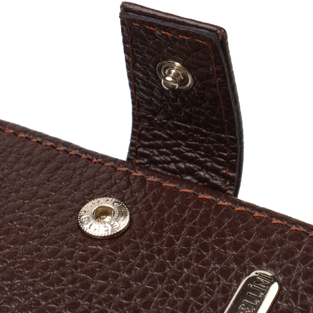 Портмоне Canpellini З натуральної зернистої шкіри Коричневе (21881) - зображення 5